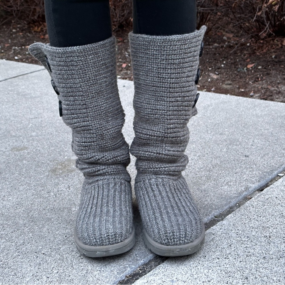UGG CLASSIC CARDY 1016555 GREY WOMAN BOOT USA SIZE: 6 - Picture 4 of 5